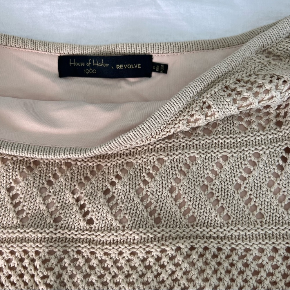 HOUSE OF HARLOW X REVOLVE Jan Crochet Off The shoulder Bell Sleeve Top & Skirt - Picture 6 of 10